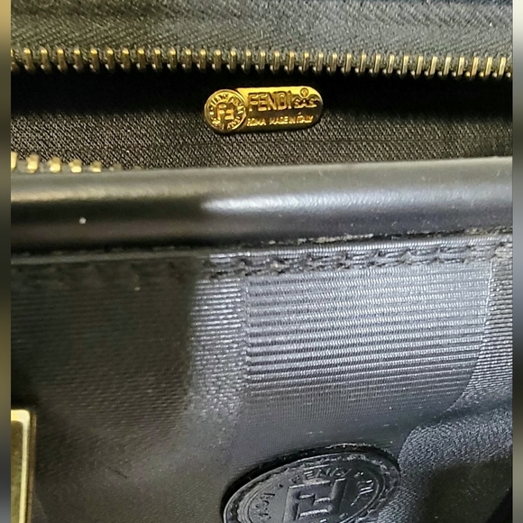 ** SOLD on VC** Vintage FENDI Black Stripe Mini Bag - Picture 6 of 14